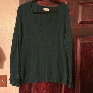 Lucky Brand Knitted Army Green V-Neck Sweater |
Size